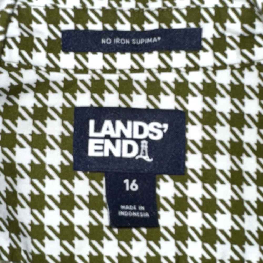 Lands End Green Spring Mix 3/4 Sleeve Tunic - Picture 3 of 5
